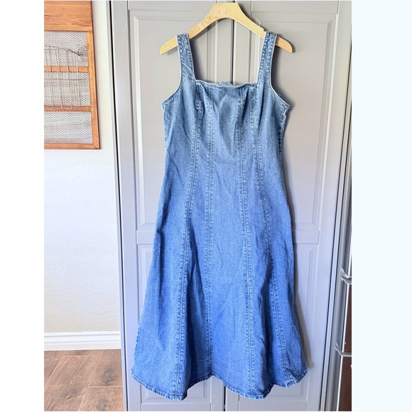 Abercrombie & Fitch Dresses & Skirts - Abercrombie & Fitch Mila Denim Midi Dress, Medium Wash, LP